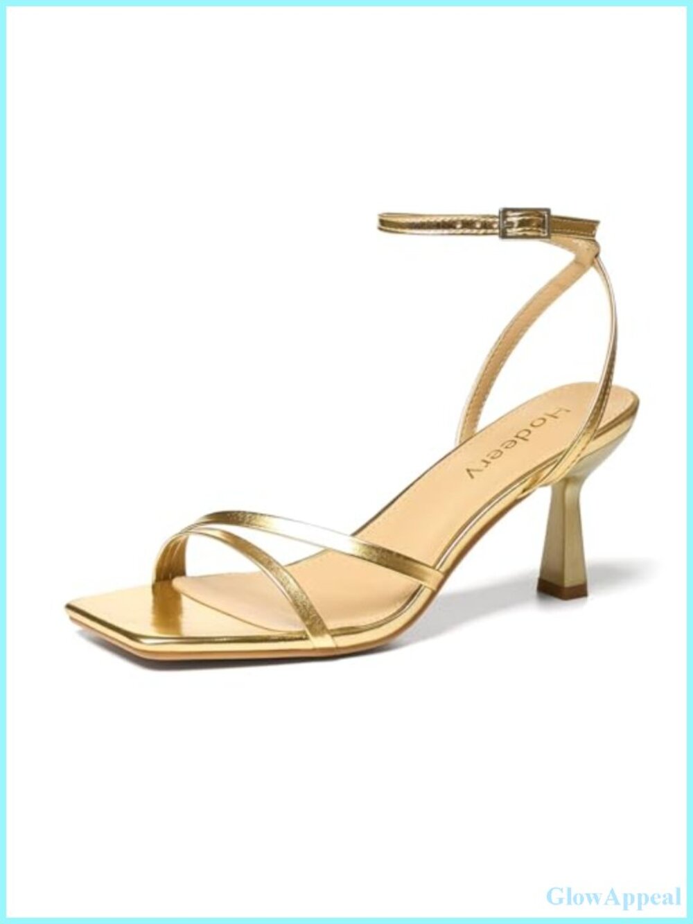 Strappy Heels Square Open Toe Stiletto Ankle Strap Sandals